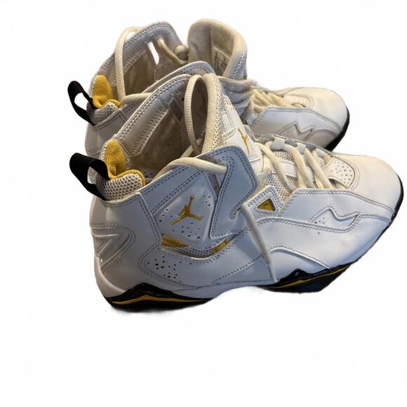Nike Air Jordan True Flight Shoes White Black Yellow‎ MENS SIZE 8